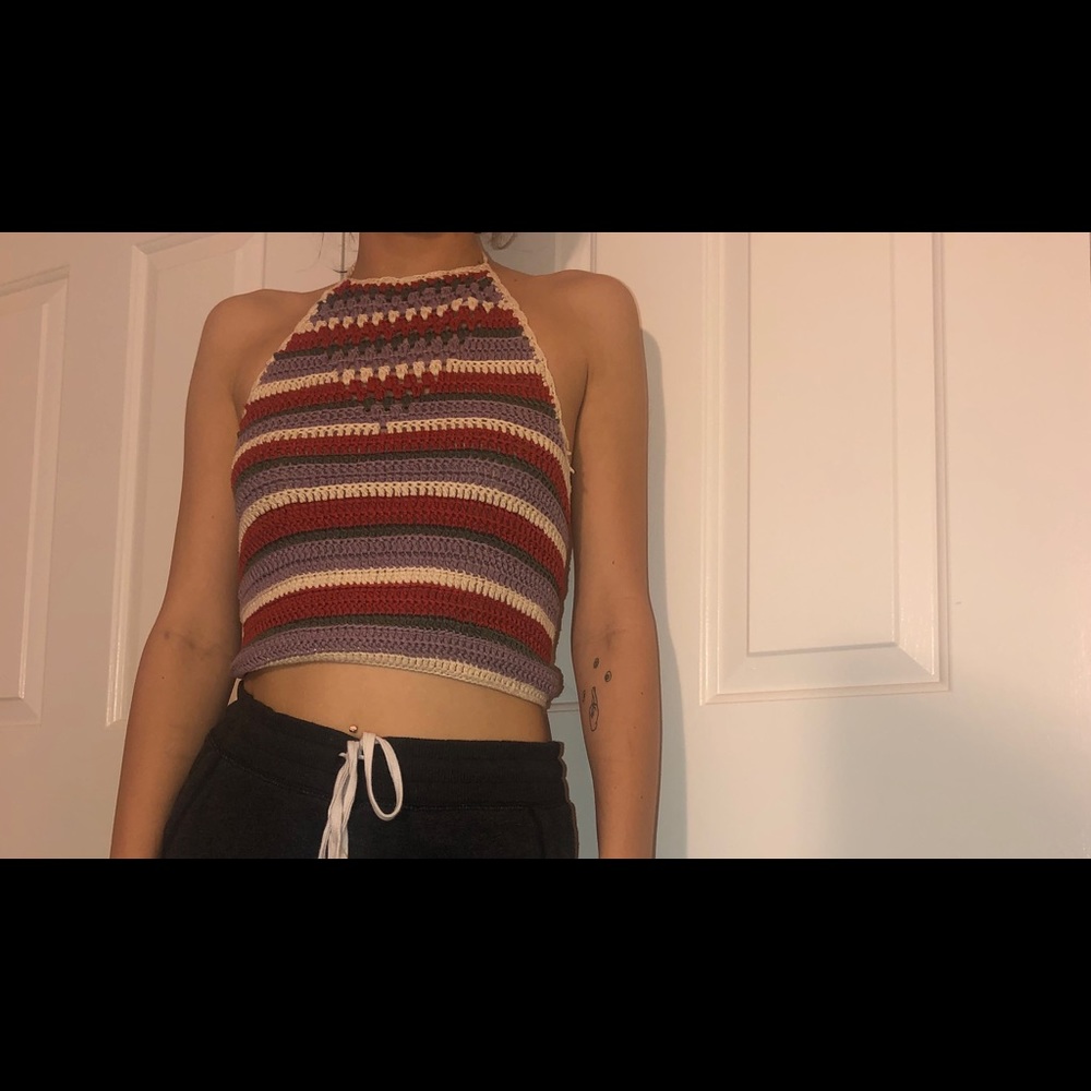 Knit halter top